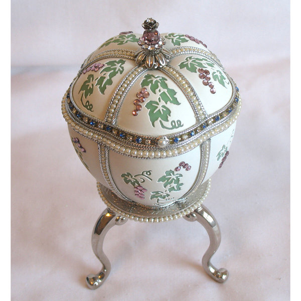 World Menagerie Goose Egg Jewellery Box With Silver Details Wayfair